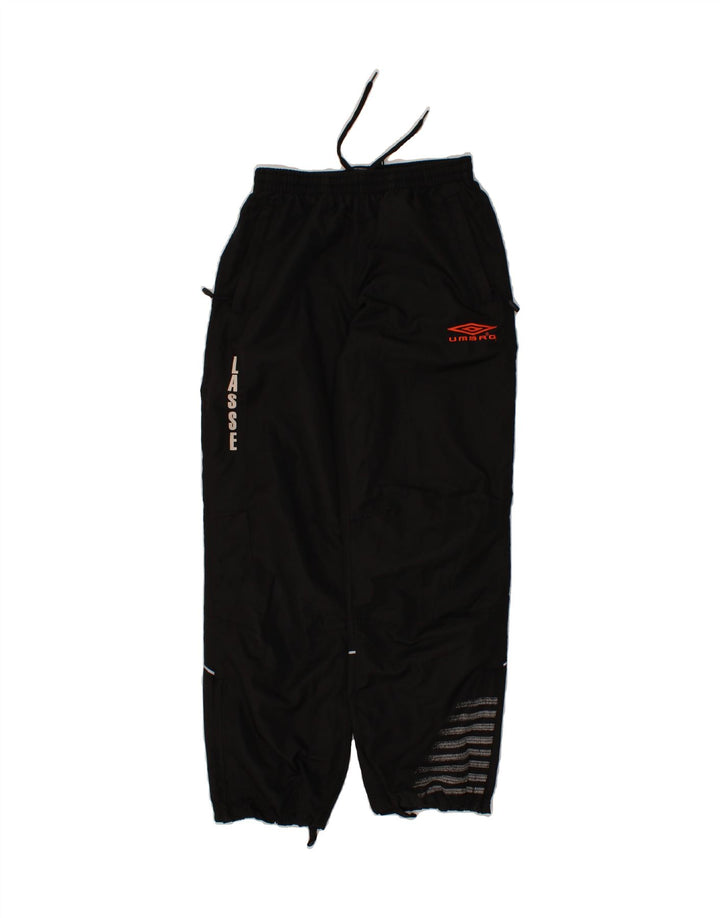 UMBRO Boys Graphic Tracksuit Trousers 11-12 Years Black Polyester Vintage Umbro and Second-Hand Umbro from Messina Hembry 