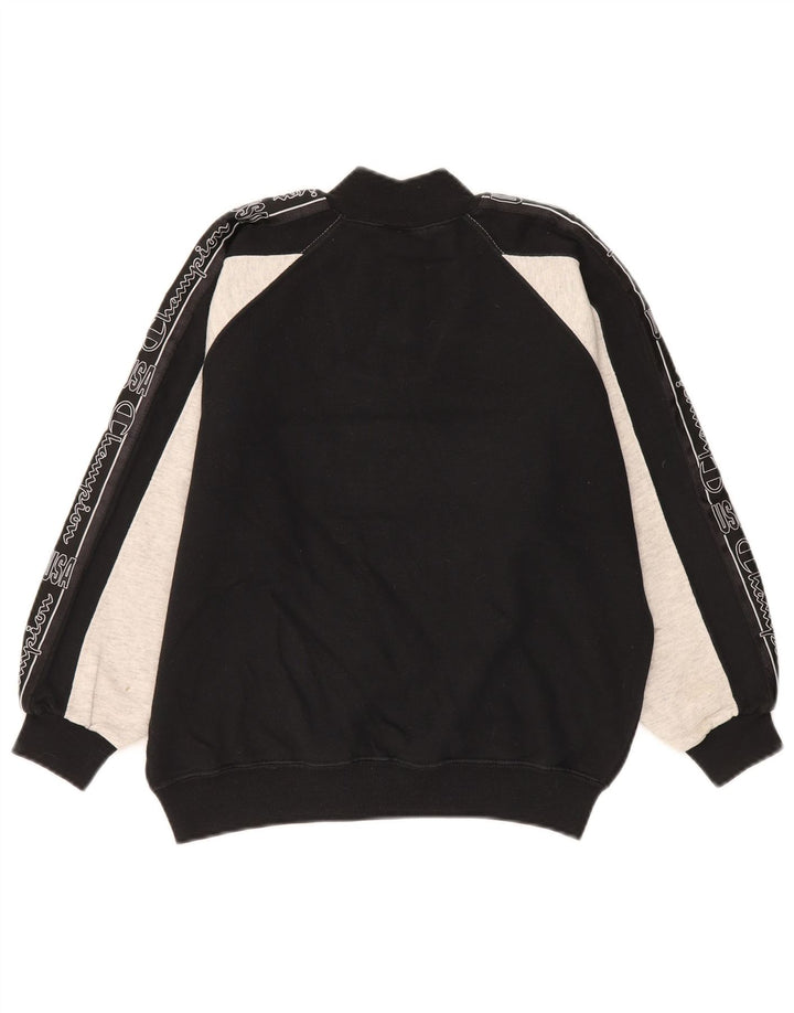 Pulover cu grafic pentru băieți Champion 9-10 ani, mediu negru, color block