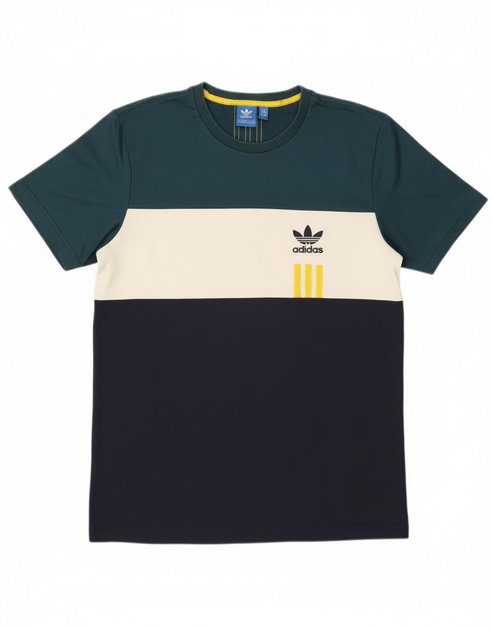 Tricou pentru bărbați Adidas Top mediu multicolor din bumbac color bloc