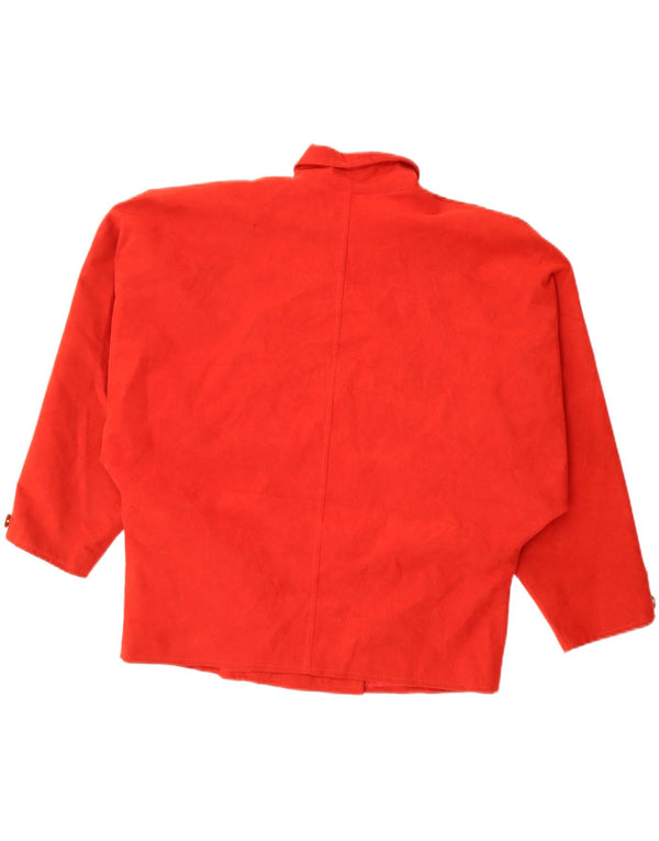 VINTAGE Jachetă pentru femei supradimensionată cu două pieptări, UK 20 2XL, roșu