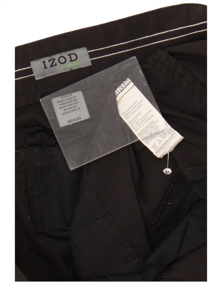 Pantaloni chino drepți pentru bărbați IZOD L36 L30 Poliester negru