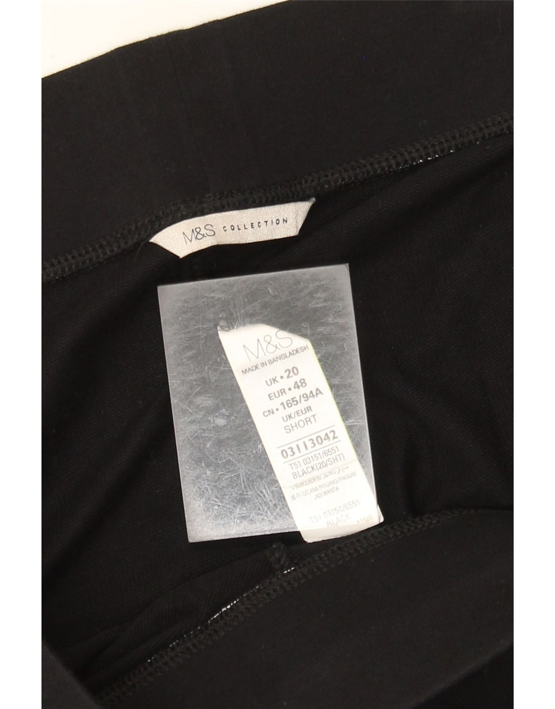 MARKS & SPENCER Pantaloni de trening pentru femei UK 20 2XL Bumbac negru