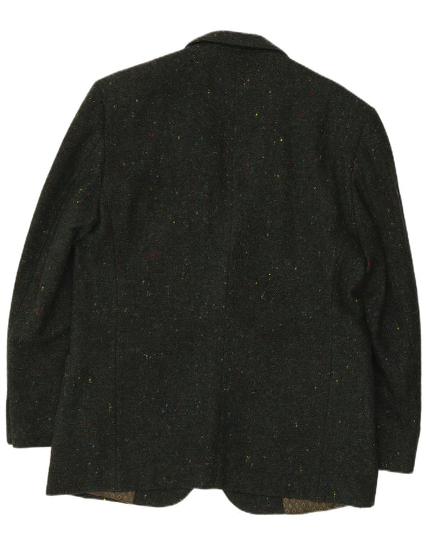 Jachetă Benetton pentru bărbați, cu 2 nasturi, IT 50, lână mare cu pete verde