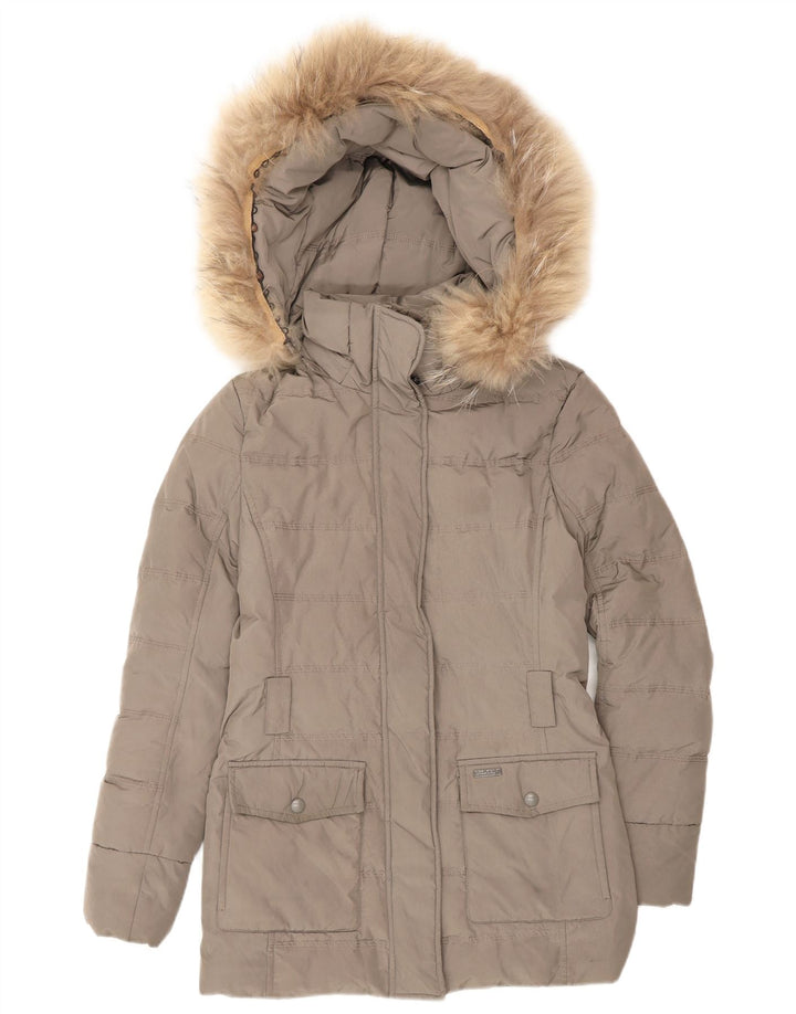 Palton căptușit pentru femei Woolrich UK 6 XS Gri poliester iarnă