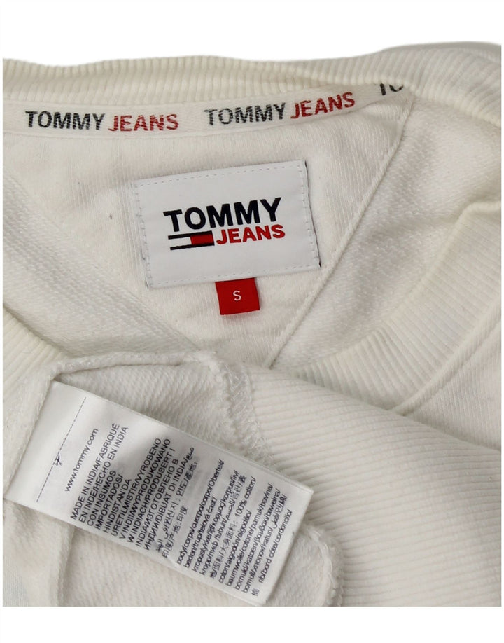 Hanorac grafic pentru bărbați Tommy Hilfiger Pulover mic, alb, bumbac