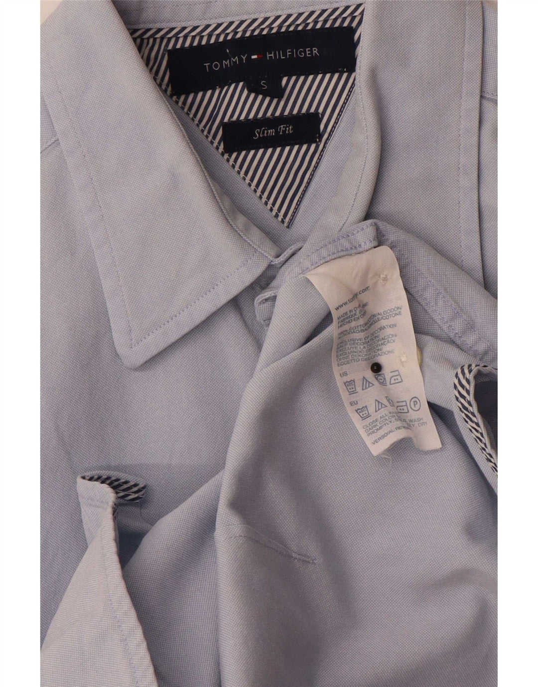 Cămașă Slim Fit Tommy Hilfiger pentru bărbați, bumbac, albastru