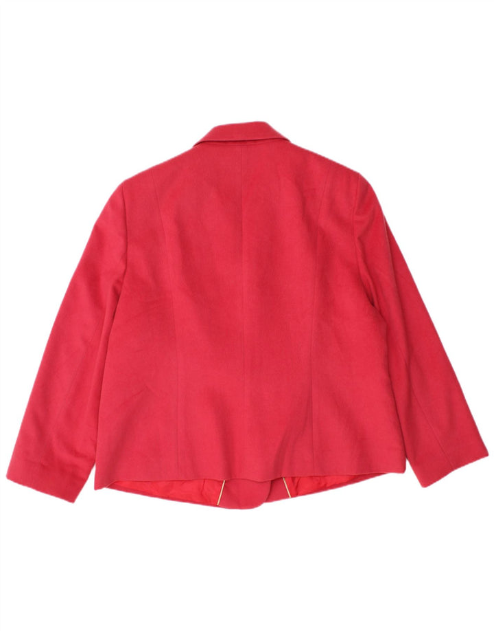 Sacou Eastex pentru femei cu 3 nasturi, UK 20 2XL, poliester roz