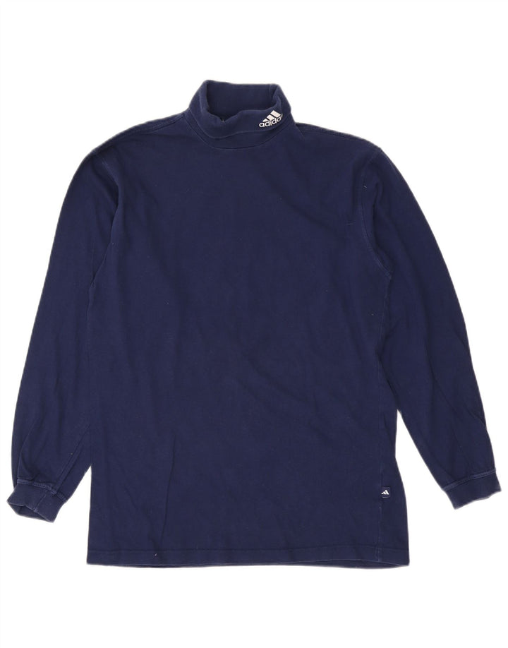 Top băieți Adidas cu mânecă lungă 14-15 ani, albastru, bumbac