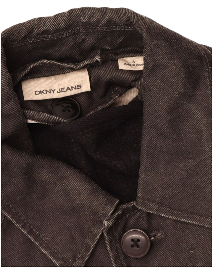 Dkny Mantoane Denim Bărbați UK 36 Mic Negru Ramie
