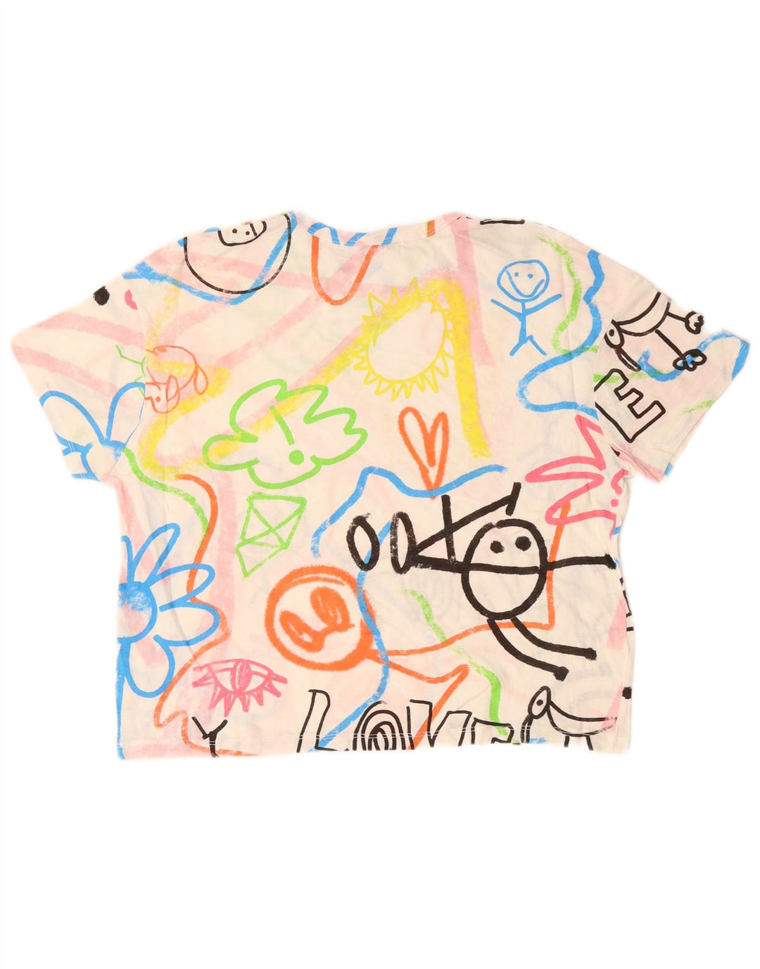 Tricou grafic supradimensionat pentru femei ZARA UK 10 Mic Multicolor