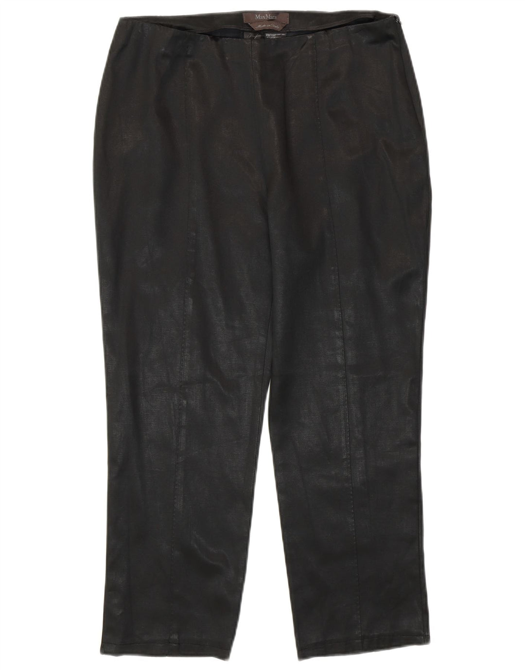 Max Mara Pantaloni cropped pentru femei UK 12 Medium W30 L23 Bumbac negru