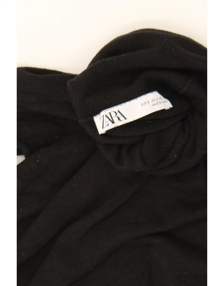 Pulover pentru femei cu gât rulat Zara UK 10 Mic Negru