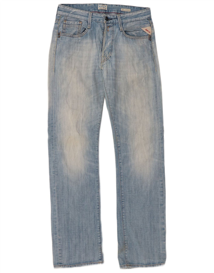 REPLAY Mens Billstrong Straight Jeans W30 L34 Blue