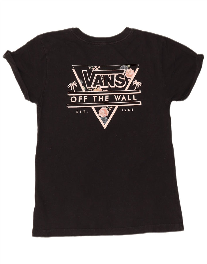 VANS Tricou cu grafic pentru femei Top UK 12 Medium Black Floral Bumbac