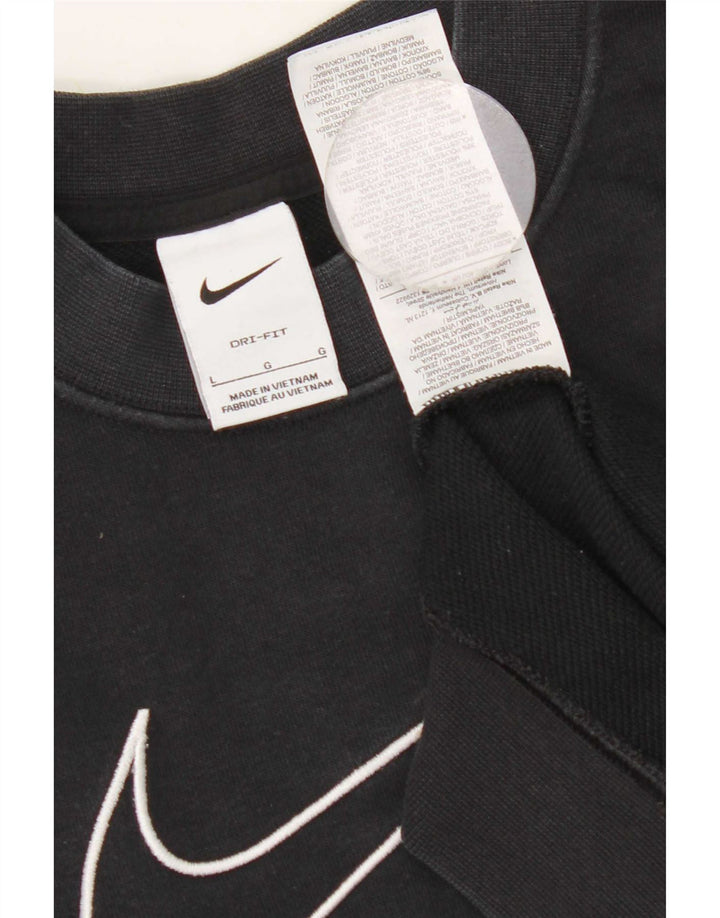 Hanorac pentru bărbați Nike Dri Fit Graphic Pulover mare, negru, bumbac