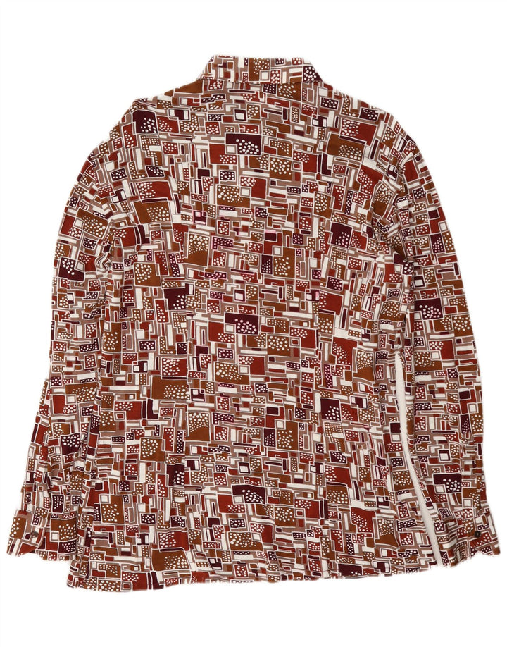 Cămașă Vintage bărbați mare, multicoloră, geometrică