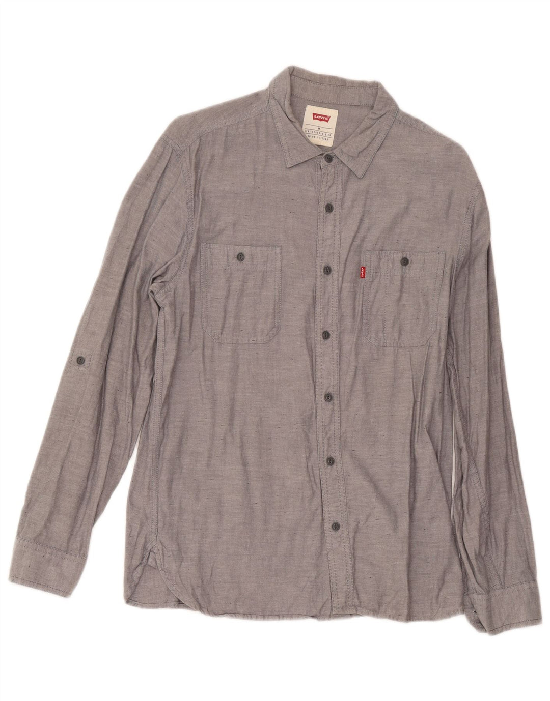 Cămașă Levi's pentru bărbați, bumbac cu pete, gri mediu