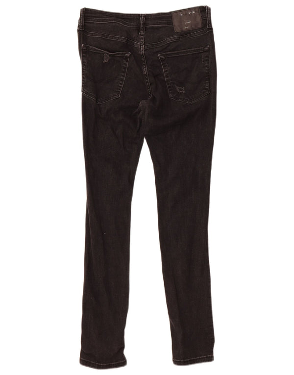 Jack & Jones Blugi Skinny Liam Distressed pentru bărbați W30 L30, bumbac negru