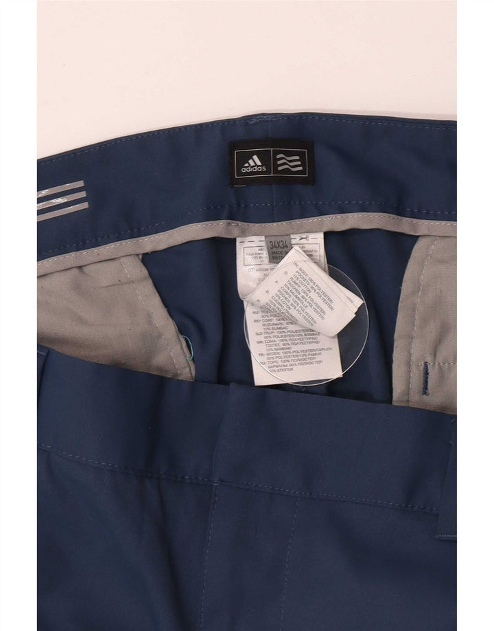 Pantaloni chino drepți pentru bărbați Adidas W34 L34 poliester albastru