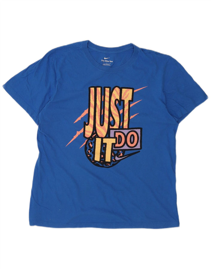 Tricou grafic Nike pentru bărbați Top mare, albastru, bumbac