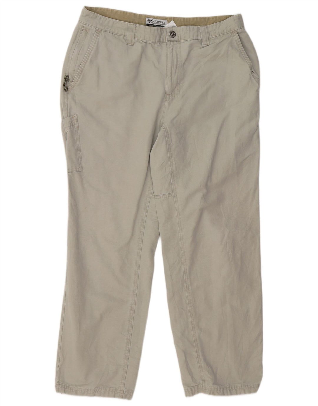 COLUMBIA Mens Straight Cargo Trousers W35 L29 Grey Cotton