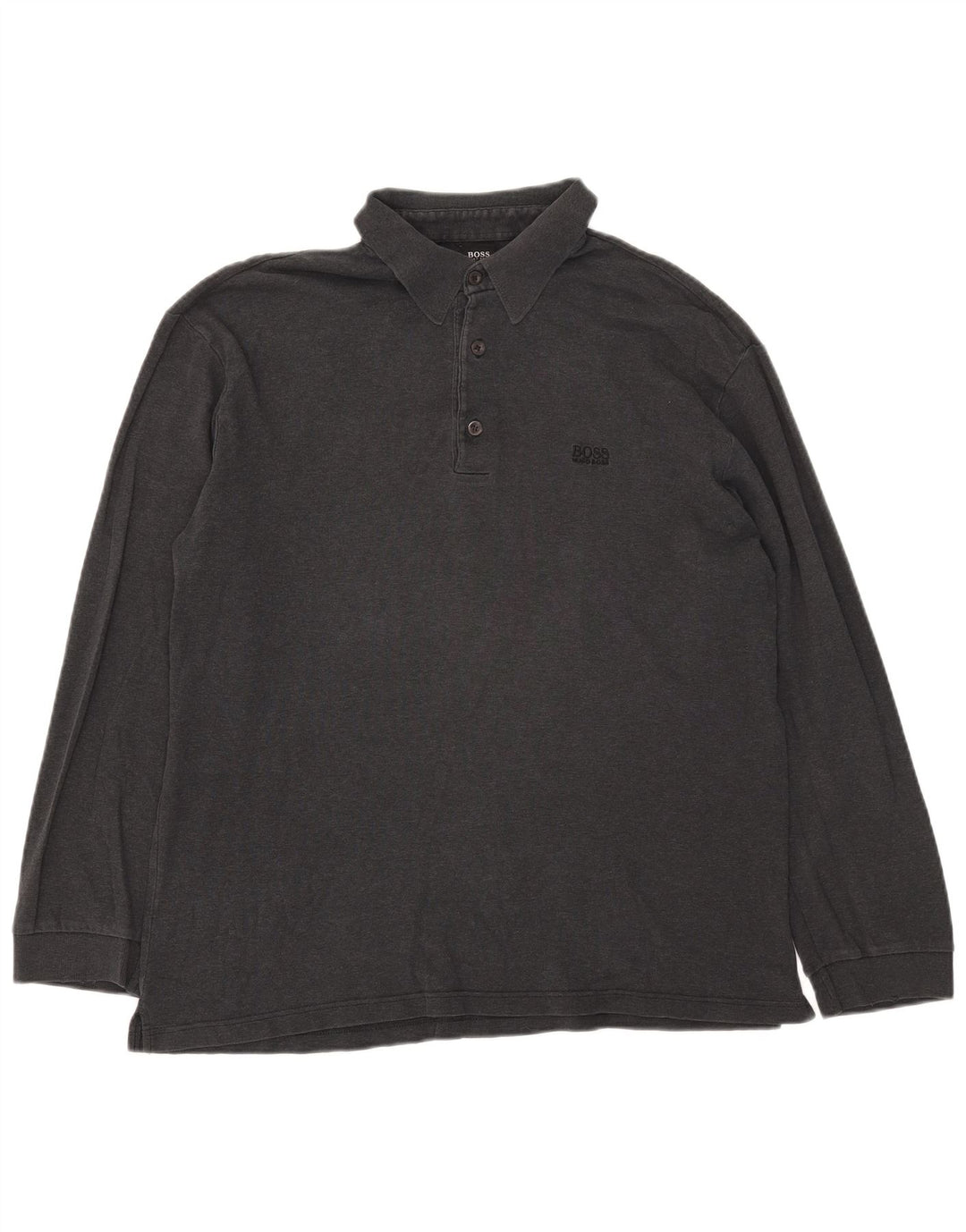 Cămașă polo cu mânecă lungă pentru bărbați Hugo Boss 2XL gri