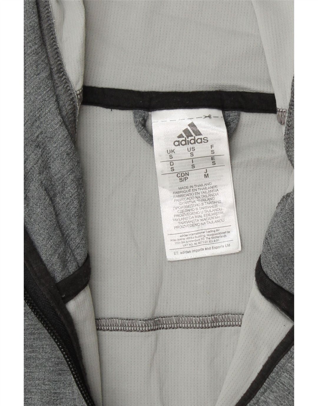 Pulover ADIDAS pentru bărbați Climacool Graphic, cu fermoar, cu capotă, gri mic, bloc de culoare