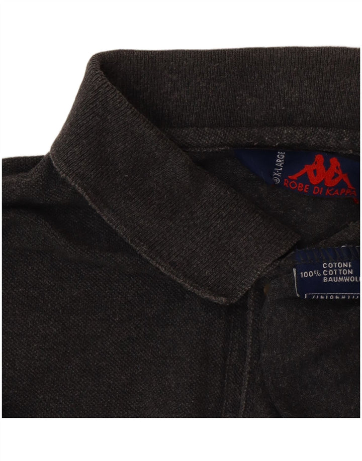 Cămașă polo cu mânecă lungă pentru bărbați Kappa XL bumbac gri