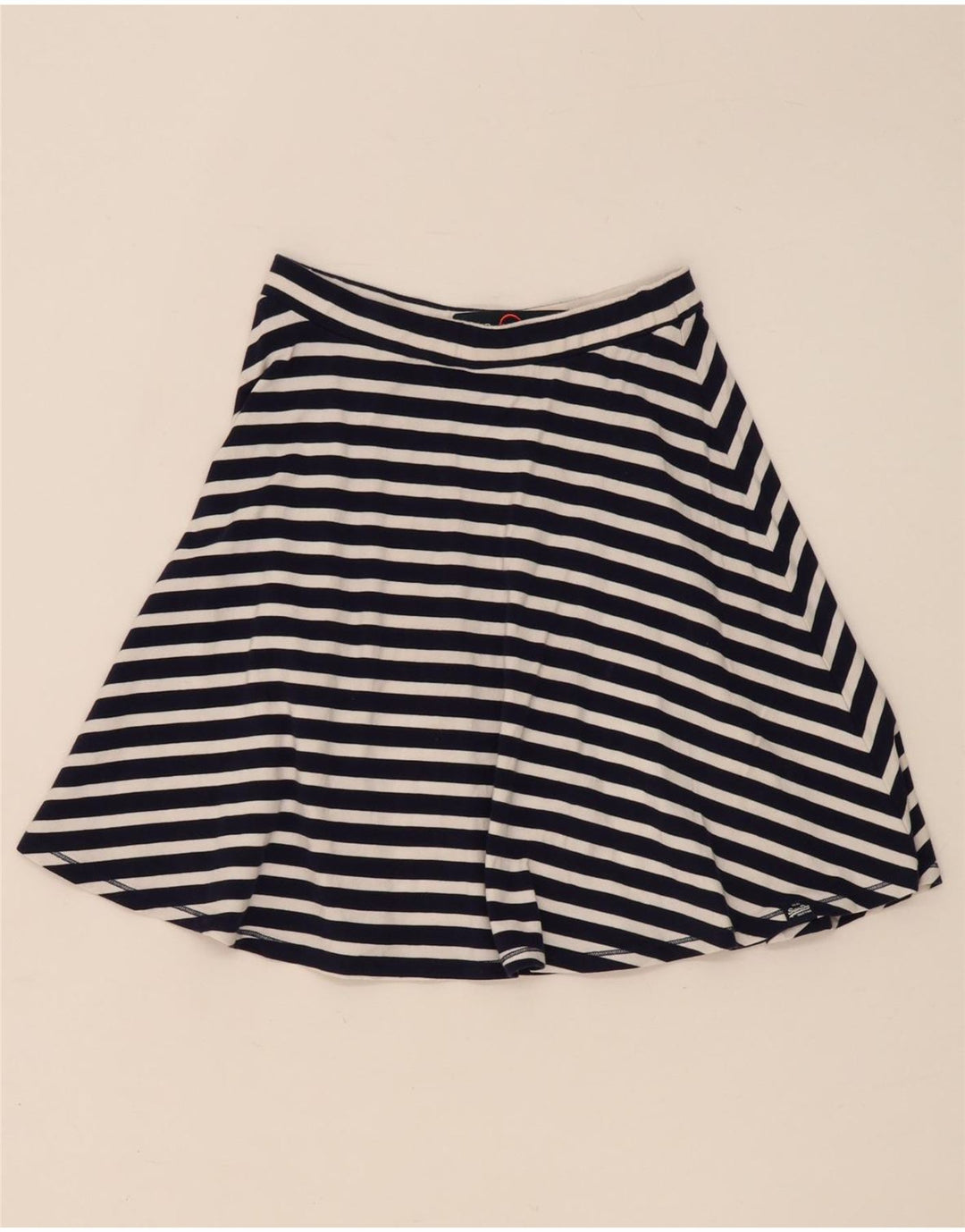 Fusta A-Line pentru femei Superdry Medium W28 Bleumarin, bumbac cu dungi