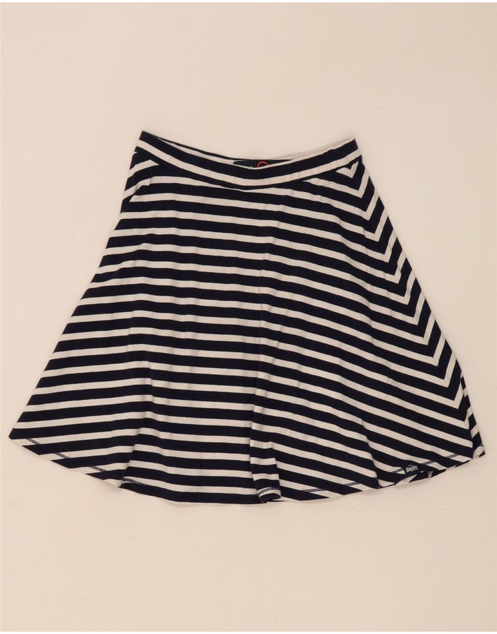 Fusta A-Line pentru femei Superdry Medium W28 Bleumarin, bumbac cu dungi
