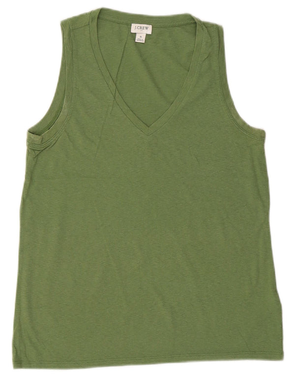 Vest Top pentru femei J. CREW UK 10 Small Green Bumbac