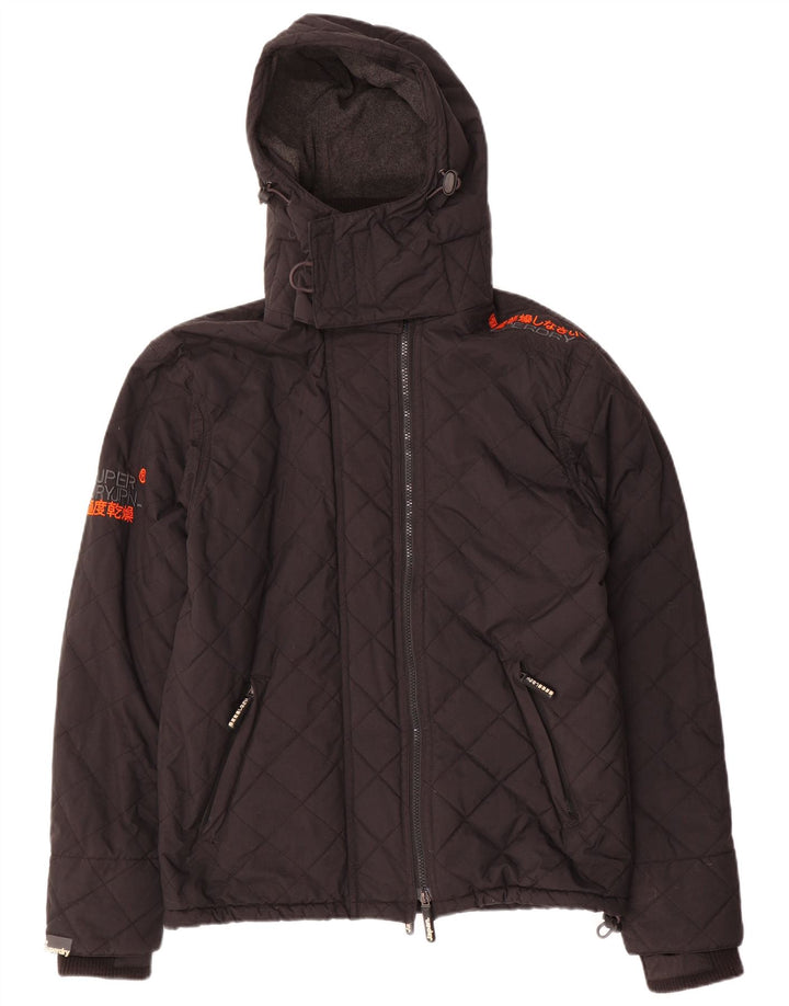 Superdry Windcheater Graphic Windbreaker Jacket pentru femei UK 14 Medium Black