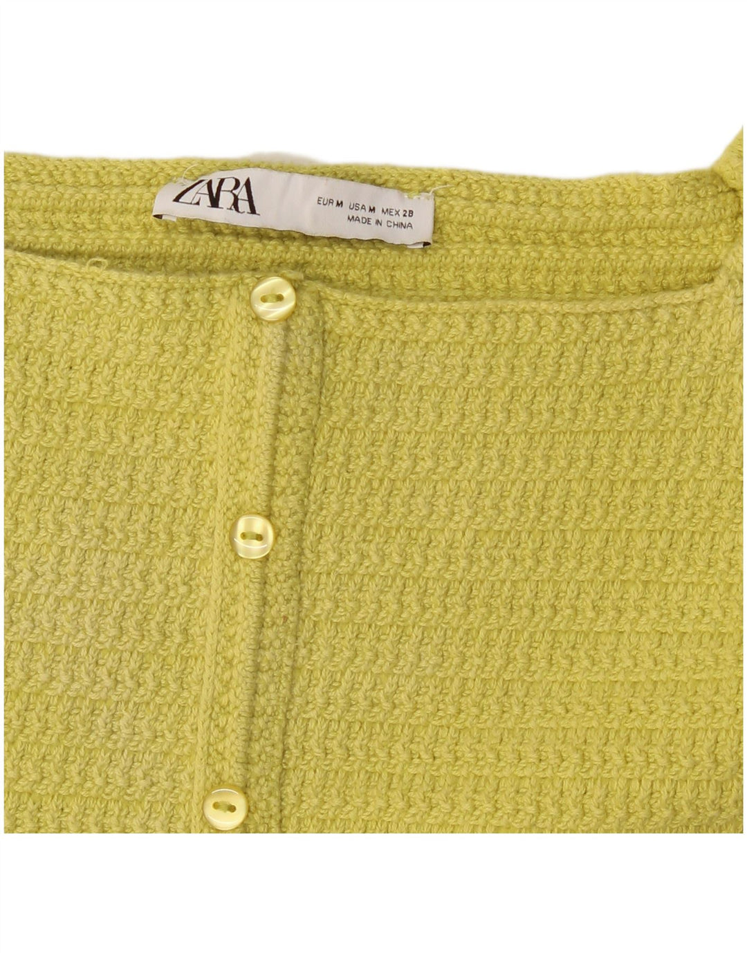 Crop Top pentru femei Zara UK 12 Galben mediu