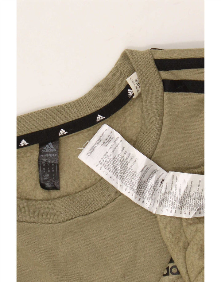 Pulover Adidas Primegreen pentru bărbați, poliester mediu kaki