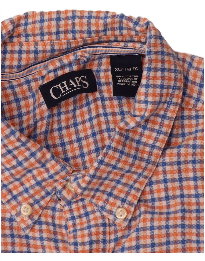 Cămașă de flanel pentru bărbați Chaps XL, bumbac vichy albastru