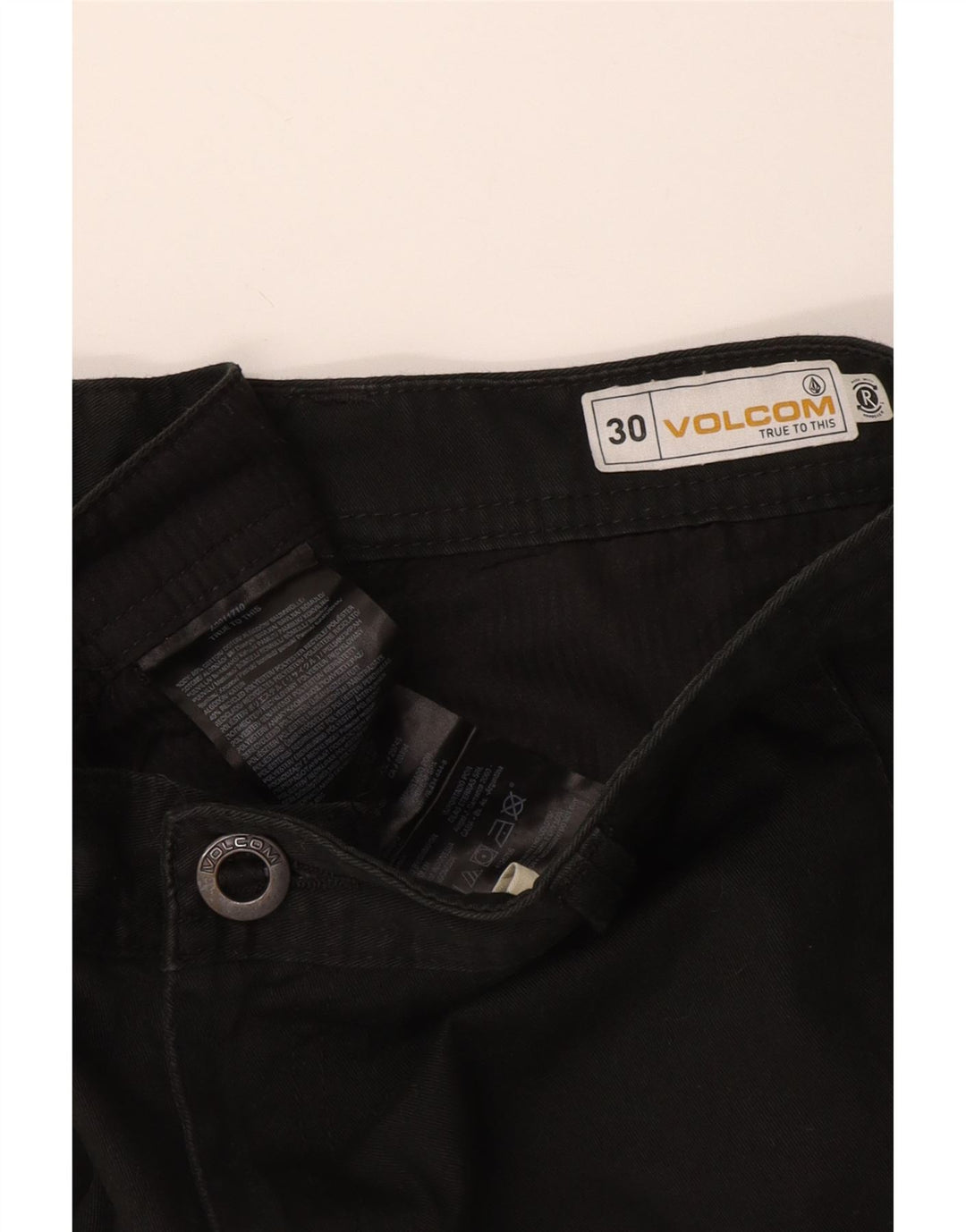 Pantaloni scurți chino pentru bărbați Volcom W30, bumbac, albastru bleumarin mediu