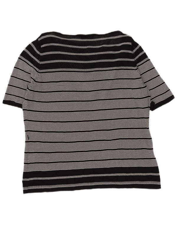 Bluză pentru femei Luisa Spagnoli Top UK 18 XL, viscoză cu dungi negre