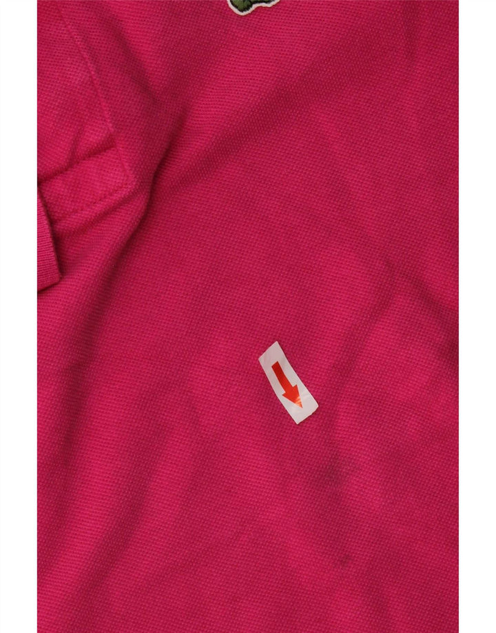 Tricou polo Lacoste pentru bărbați, mărimea 4, bumbac roz mediu