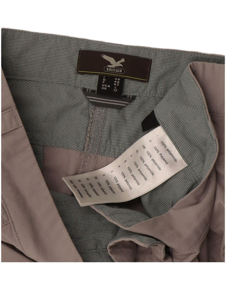 Pantaloni scurți casual SALEWA pentru femei UK 12 Medium W34 Gri Poliamidă