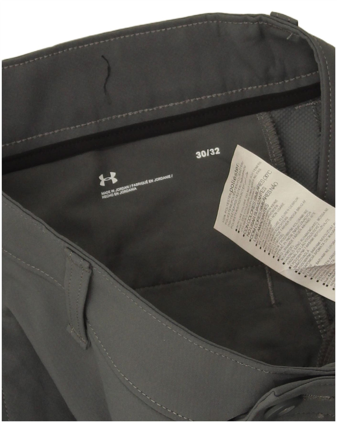 Pantaloni chino slim pentru bărbați Under Armour W30 L32 poliester gri