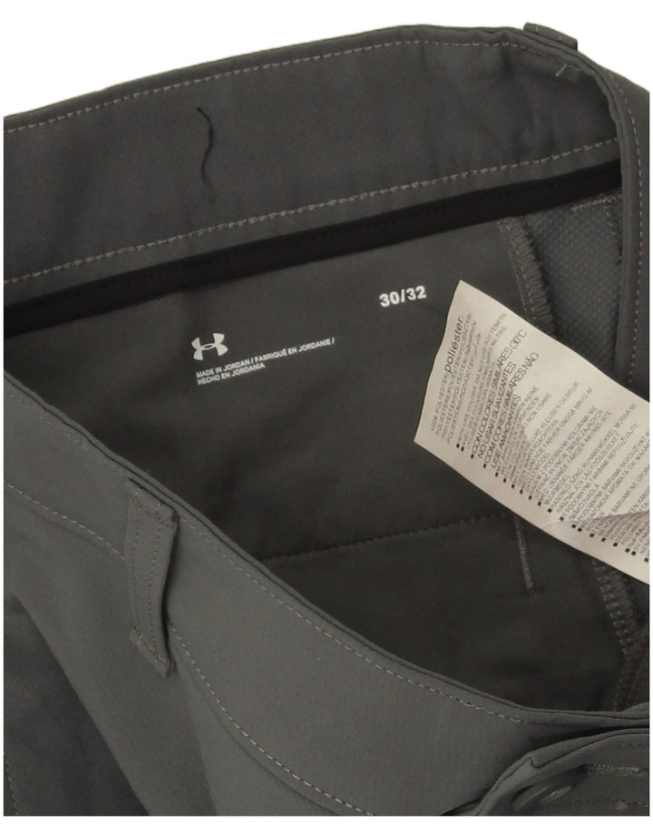Pantaloni chino slim pentru bărbați Under Armour W30 L32 poliester gri