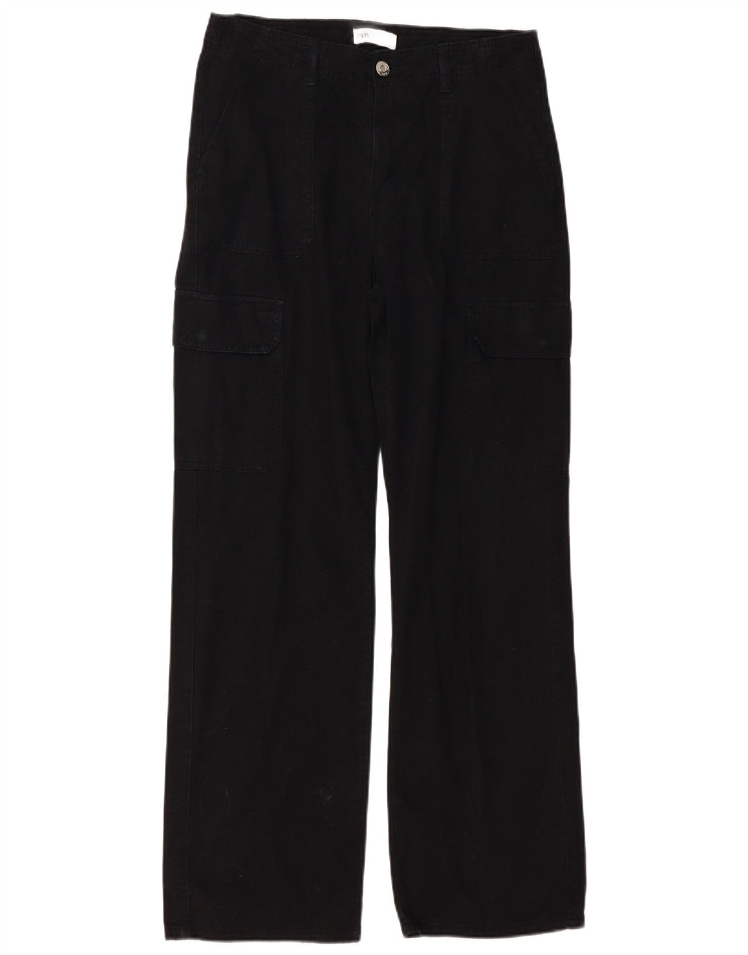 Pantaloni cargo drepti pentru femei ZARA EU 40 Medium W30 L31 Negru