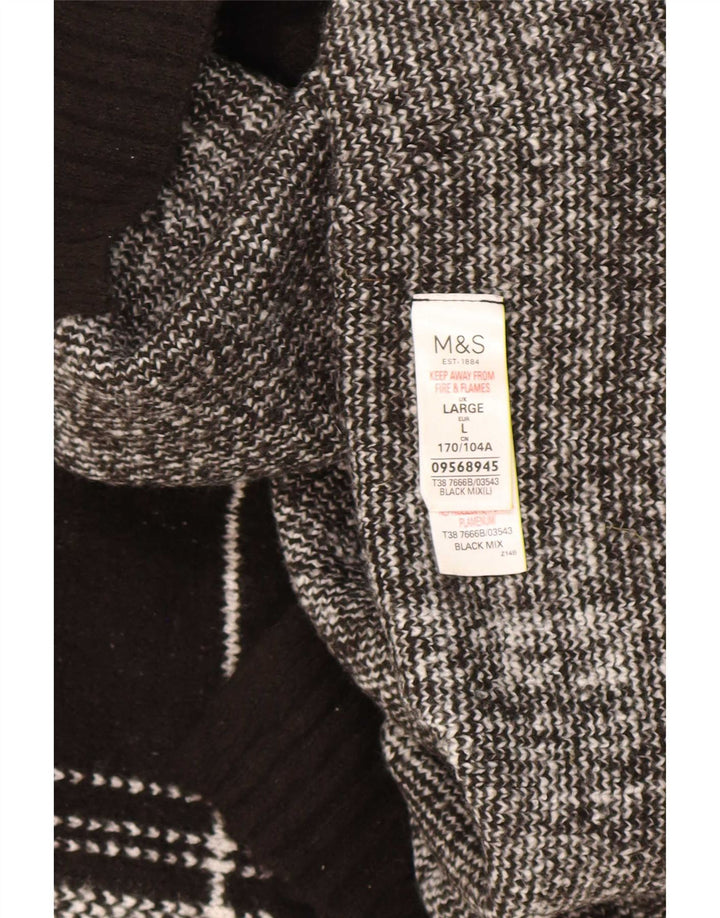 Pulover pentru bărbați Marks & Spencer cu gât roșu, mare, cu carouri acrilice
