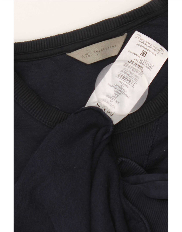 Pulover pentru bărbați Marks & Spencer, 2XL, bumbac bleumarin
