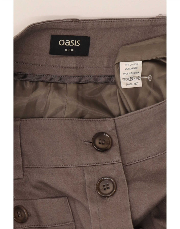 Fusta Midi Oasis pentru femei Oasis US 10 Large W30 Brown Bumbac