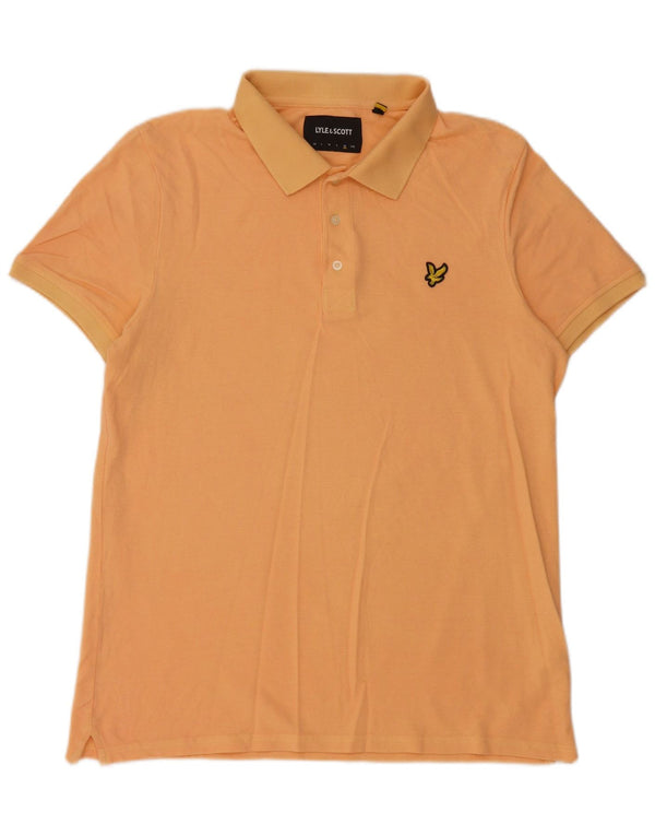 Tricou polo cu mânecă scurtă Lyle & Scott pentru bărbați, bumbac portocaliu XL