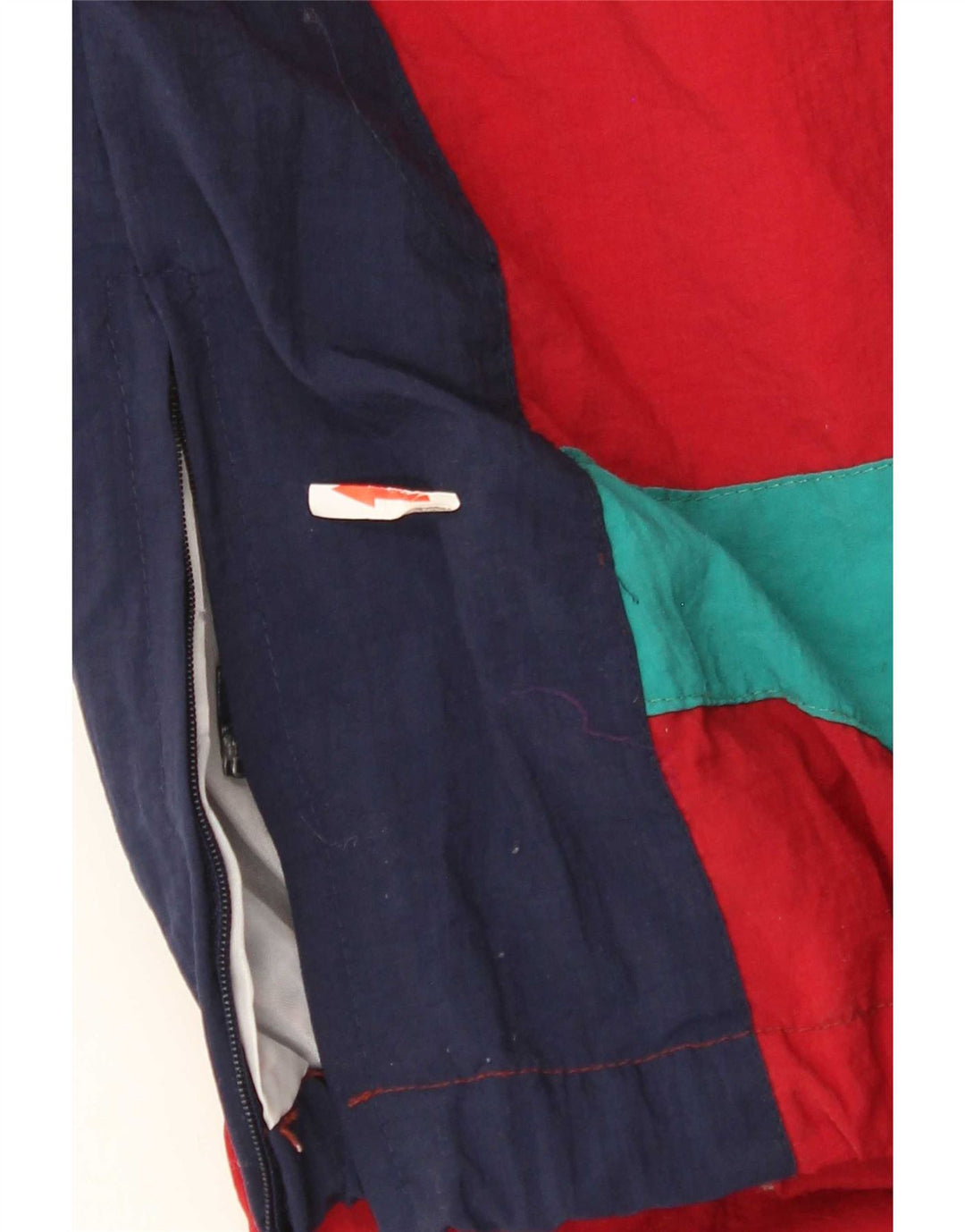 Jachetă Parka Vintage pentru femei UK 14, mare, roșu, color block