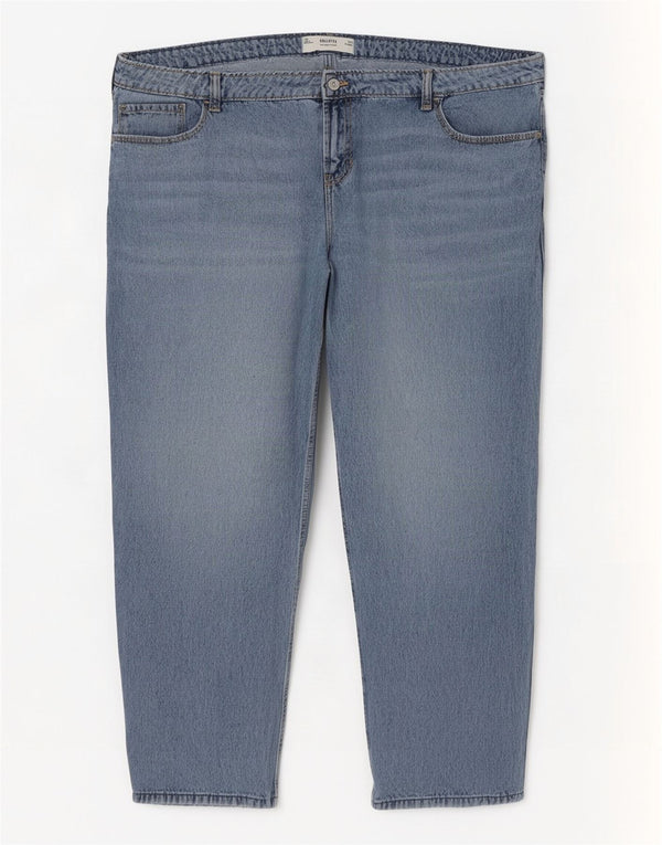 Blugi largi Hollister pentru femei cu talie joasă US 20 3XL W35 L31 albastru bumbac