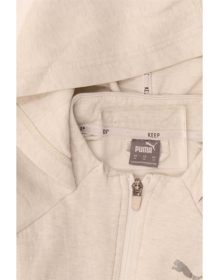 Pulover Puma pentru femei, cu fermoar, UK 14, gri mediu, bloc de culoare