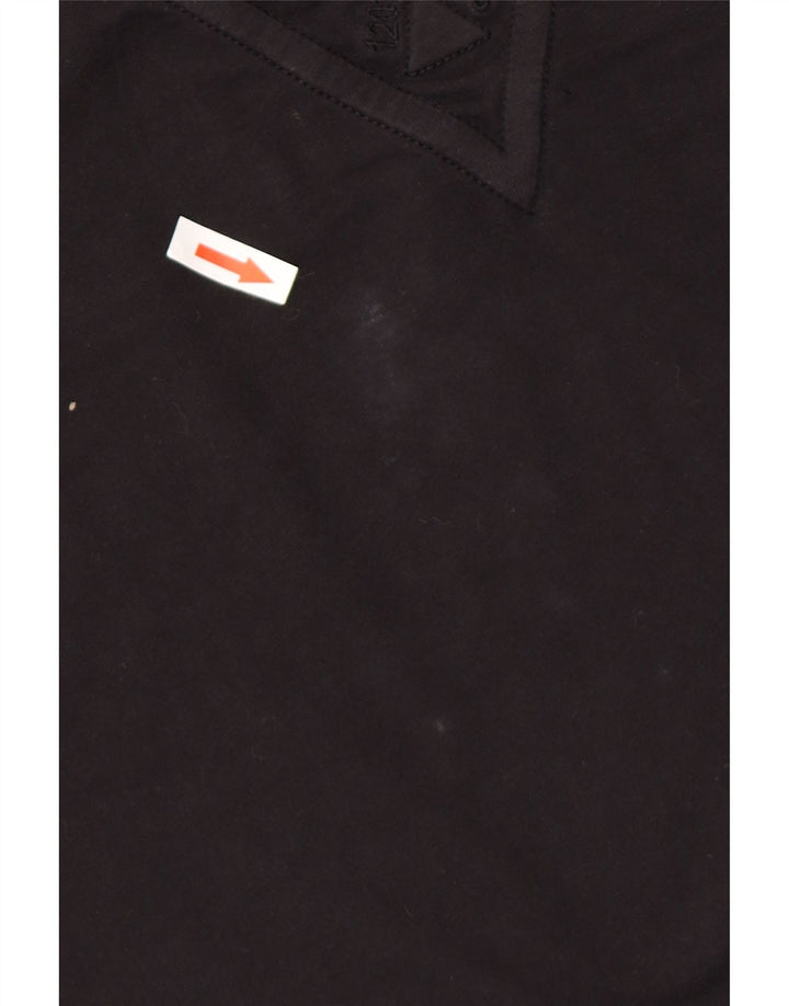 Tricou grafic Guess pentru bărbați Top mediu din bumbac negru